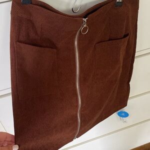 NWT brown corduroy skirt